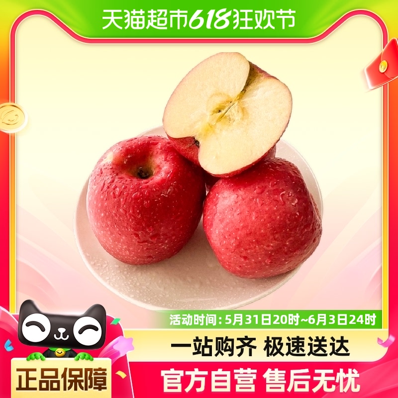 庆新庄园甘肃瑞香红苹果新鲜水果单果70mm+2kg小熊家庭装脆甜多汁