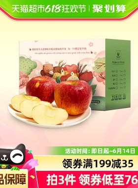 庆新庄园甘肃庆阳苹果新鲜水果香妃苹果小熊装4斤国产特色品种