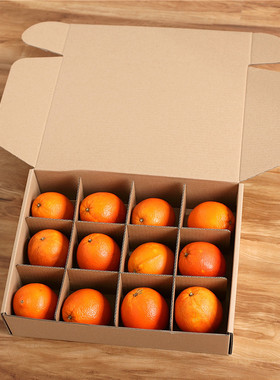 400*300*100三层特硬飞机盒 水果包装纸箱橙苹果桃礼盒12颗定做