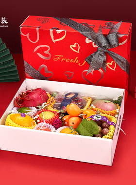 水果包装盒烫金礼盒装柚子石榴苹果橙子通用水果礼盒空盒子
