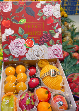 端午鲜花水果包装盒批发高档礼盒10斤混装苹果橙子樱桃枇杷空盒