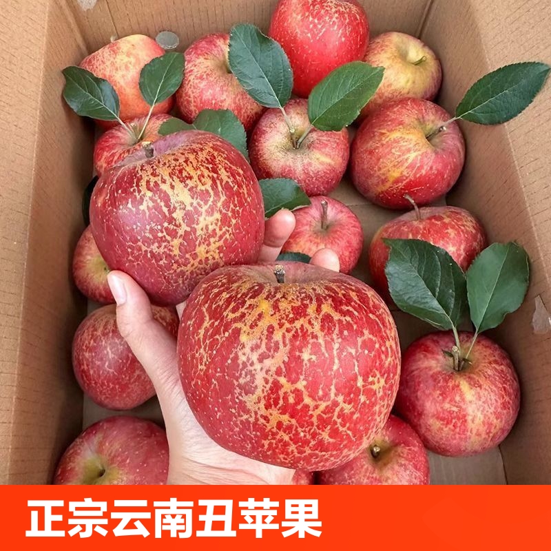 冰糖心丑苹果脆甜红富士新鲜当季水果应季一整箱批发礼盒市场自提