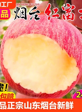 正宗山东烟台红富士苹果水果新鲜脆甜10斤冰糖心苹果丑自然大果
