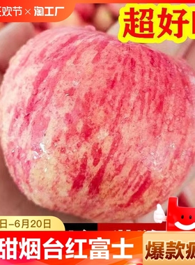 烟台红富士苹果新鲜脆甜不打蜡苹果纯天然代餐水果冰糖心一级大果