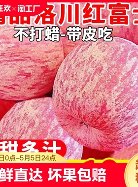 陕西洛川苹果10斤新鲜水果红富士当季整箱冰糖心脆甜苹果批发价
