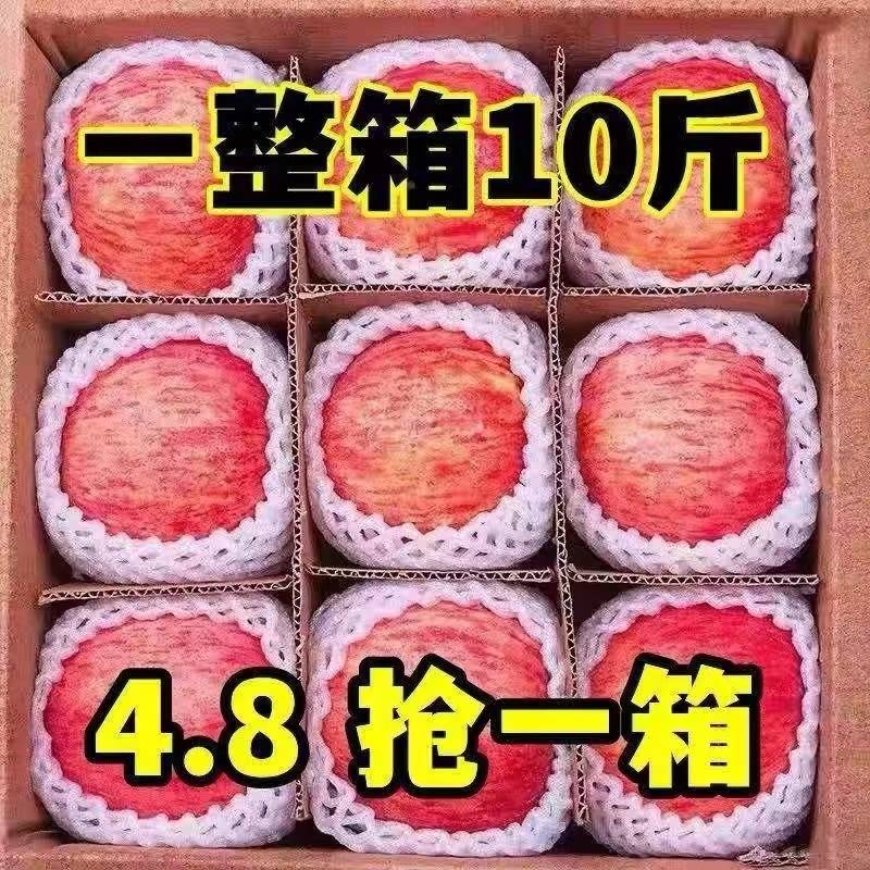 正宗陕西洛川苹果10斤新鲜水果当季红富士冰糖心一级脆甜整箱9斤