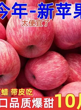 5斤丑苹果冰糖心山西当季新鲜水果整箱10斤脆甜红富士包邮自然