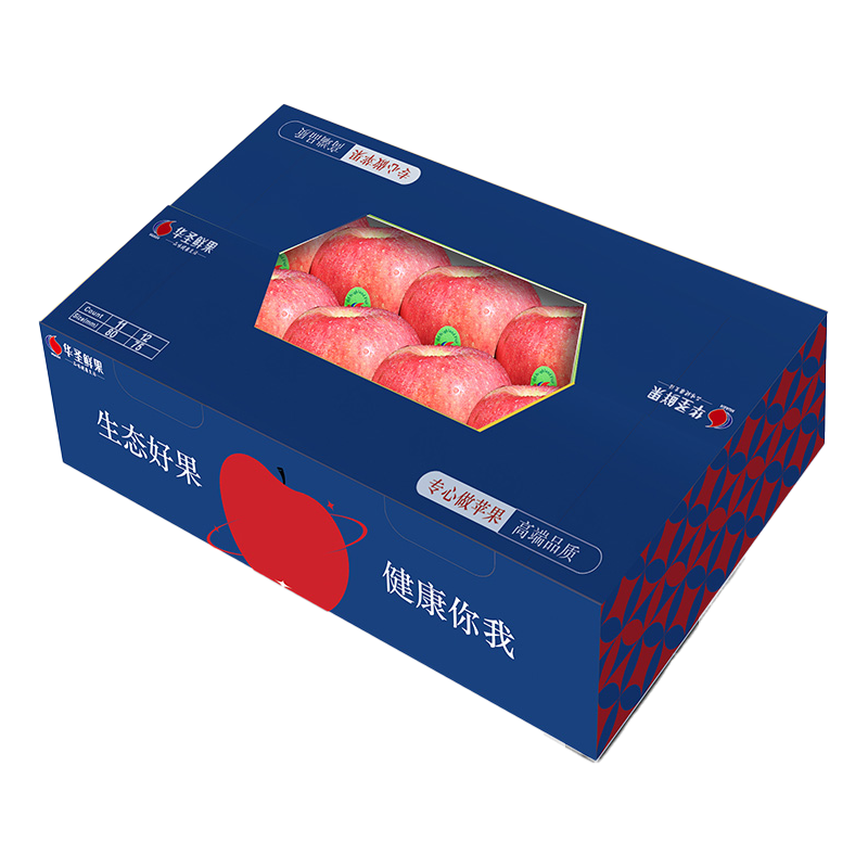 【华圣】陕西洛川红富士时令苹果当季新鲜水果脆甜太空小开顶礼盒