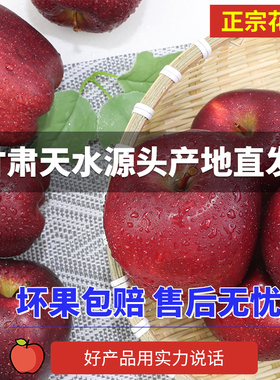天水粉糯面香甜新鲜水果花牛苹果甘肃天水原产地整箱10斤特级苹果