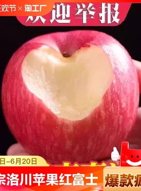 【杜绝假货】正宗洛川苹果整箱陕西特产当季红富士水果10/5斤脆甜