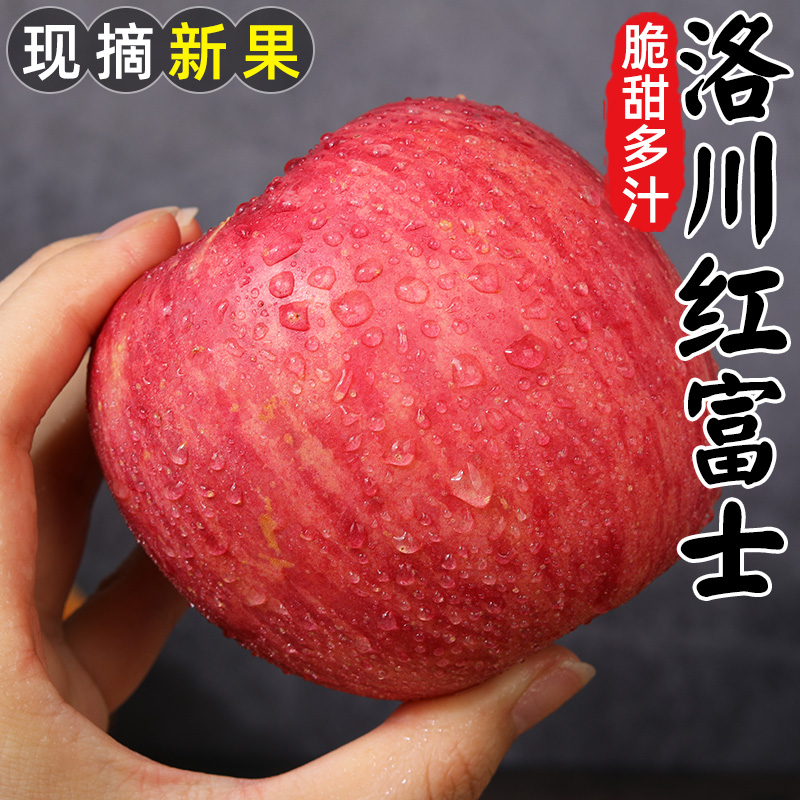 洛川红富士苹果新鲜水果整箱包邮9斤丑苹果脆甜大5