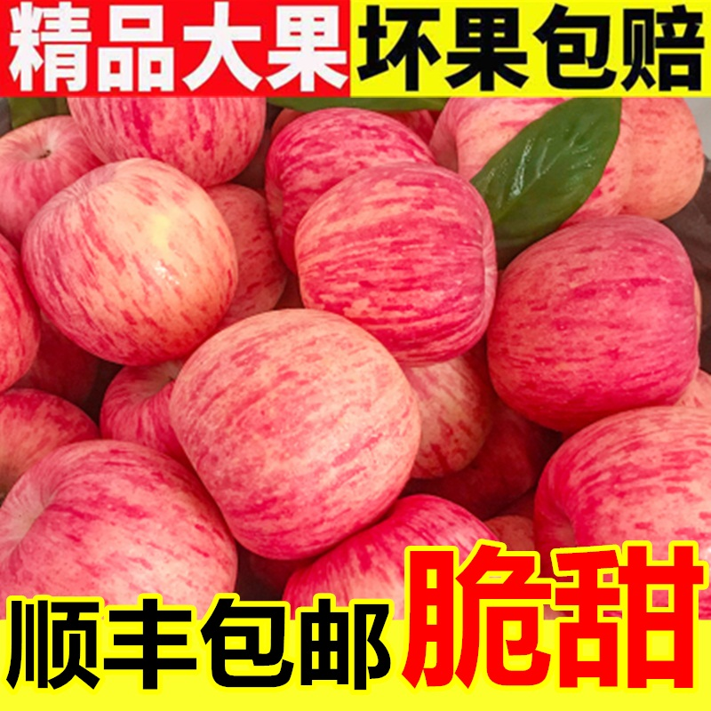苹果新鲜水果当季整箱山东烟台红富士5/10斤冰糖心丑苹果顺丰包邮