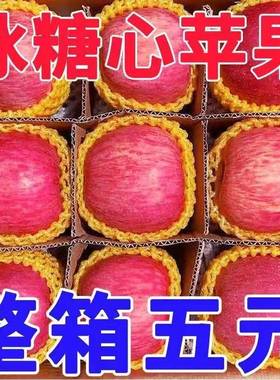 陕西洛川红富士苹果10斤应季水果新鲜脆甜冰糖心苹果5斤整箱包邮