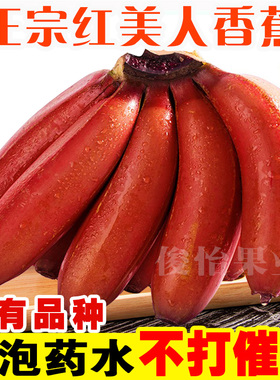 正宗广西红美人香蕉5斤9斤红皮美人蕉新鲜水果甜非苹果蕉小米蕉