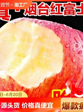 脆甜红富士苹果新鲜水果山东冰糖心丑苹果3斤/5斤/9斤整箱客服