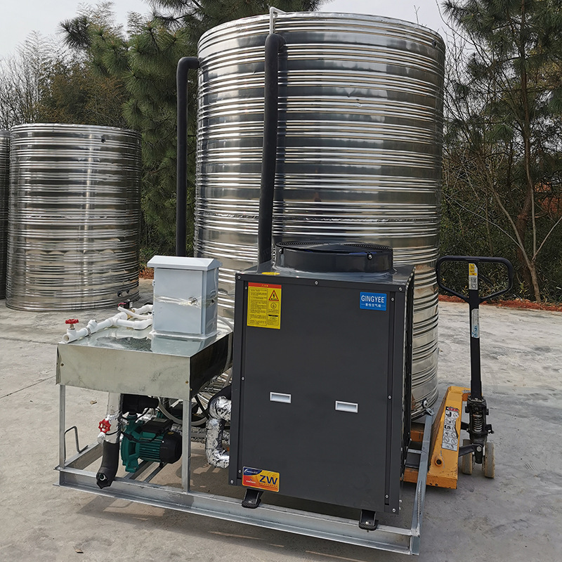 订制商用空气能养殖热泵一体机 校空气源厂家工地洗澡热水器