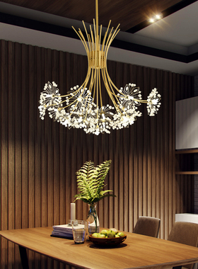 北欧创意蒲公英吊灯后现代简约客厅卧室餐厅水晶吊灯个性艺术灯具
