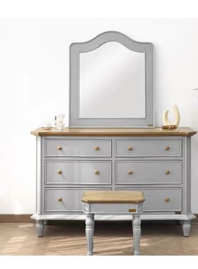 美式复古欧式化妆镜镜子台式家用小户型梳妆台卧室梳妆台成套家具