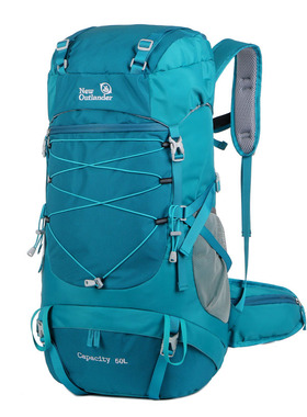 新款双肩背包户外登山包50L大容量尼龙旅行野营徒步登山背包包邮