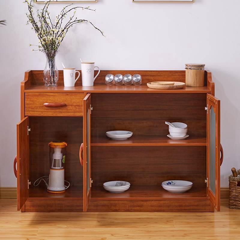 茶水新款1个柜厨房柜子储物柜多功能备餐柜中式实木色餐边柜
