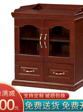 中式实木茶水柜厨房橱柜收纳柜多样功能柜子储物柜碗柜酒水组合柜