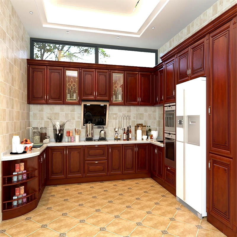 上海整体厨房橱j柜实木新中式欧式石英石不锈钢岩板台面全屋定制