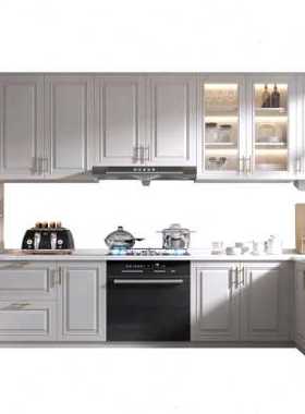 定制新款厂促定制整体橱柜吸塑门家用厨房现代新中式小户型定做石