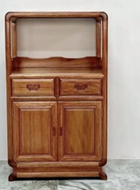 红木茶水柜新中式全实木60餐边柜菠萝格木储物厨房柜子电视加长柜