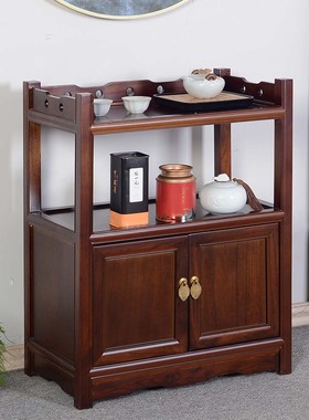 实木茶柜茶水柜餐边柜小型中式客厅厨房家用置物柜茶柜酒柜收纳柜