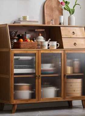 餐边柜实木厨房碗柜储物柜收纳柜多功能家用中式橱柜置物茶水边柜