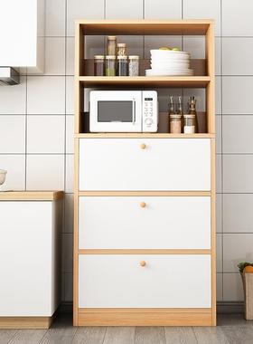 。放杯子的小柜子新中式茶柜置物架小型碗柜家用厨房多功能木多层