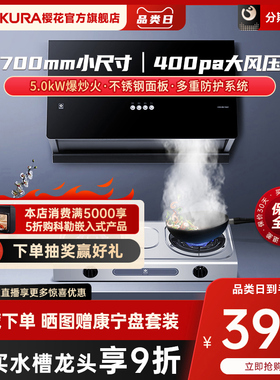 樱花燃气灶TZA01抽油烟机燃气灶套餐中式厨房烟机灶具套装