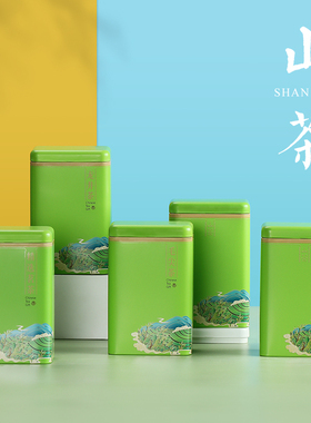 绿茶茶叶罐包装罐密封马口铁罐通用毛尖茶铁罐龙井茶包装罐铁盒