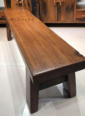 老船木换鞋凳休闲实木长条板凳约中式木头凳坐具船木矮凳子