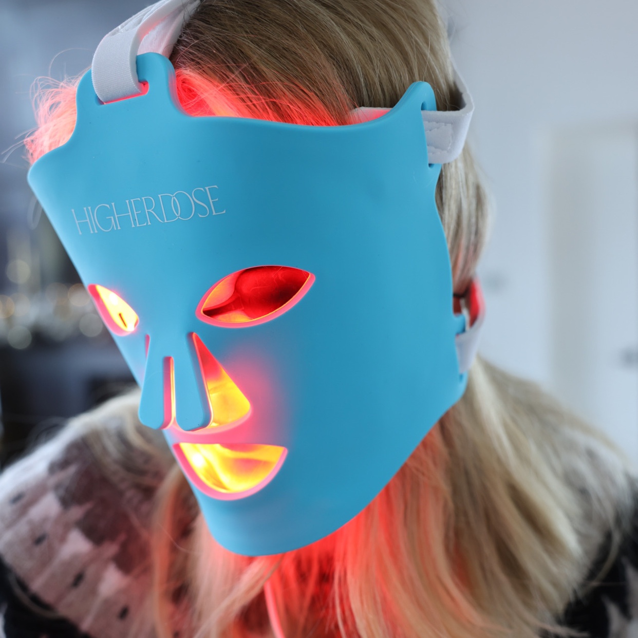 CB面膜仪升级款HigherDose光子嫩肤面罩美容仪LED红光紧致美容仪