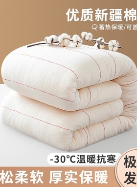 新疆棉花被子学生宿舍纯手工棉胎加厚冬被芯春秋被棉絮床垫被褥子
