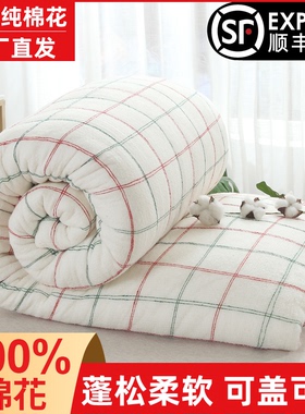 新疆纯棉花被子棉胎手工棉被芯棉絮垫被褥子铺床棉被冬被加厚保暖