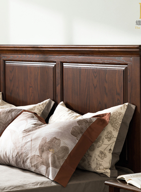 美式床实木床双人床主卧大床白蜡木简美家具纯1.8米现代简约缅因
