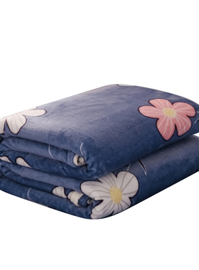 珊瑚法兰绒毯子夏季午休沙发空调盖毯床单人办公室午睡毛毯小被子