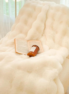 高档兔毛绒皮草毛毯婴儿绒午睡毯加绒牛奶绒被子空调毯床上用毯子