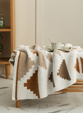 秋冬北欧风软绵绵毛毯加厚保暖绒毯子沙发盖毯午休沙发毯双人盖毯