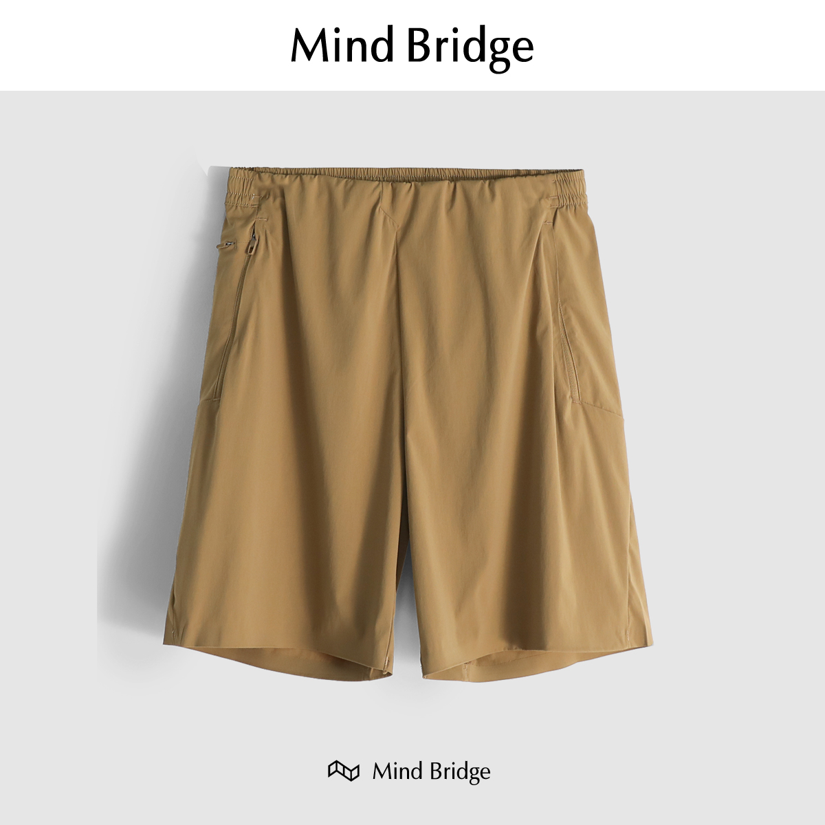 MindBridge夏季新款男士户外运动休闲五分裤高弹透气速干短裤宽松