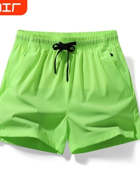 男士运动休闲短裤美式薄款夏季户外三分裤速干训练跑步情侣沙滩裤