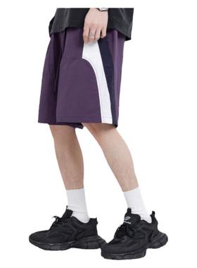 XAKA冰丝凉感速干紫色短裤男夏薄款户外运动美式休闲潮牌五分中裤