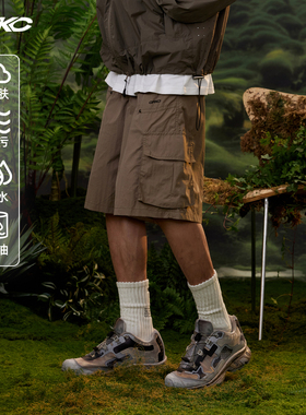 GRKC吉尔卡克 UPF50+铆钉梭织短裤宽松休闲工装裤户外透气运动裤