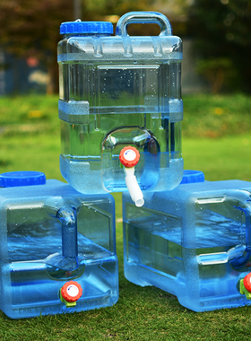 户外纯净装饮水桶带龙头塑料家用方形车载储水存水蓄水箱便携大桶