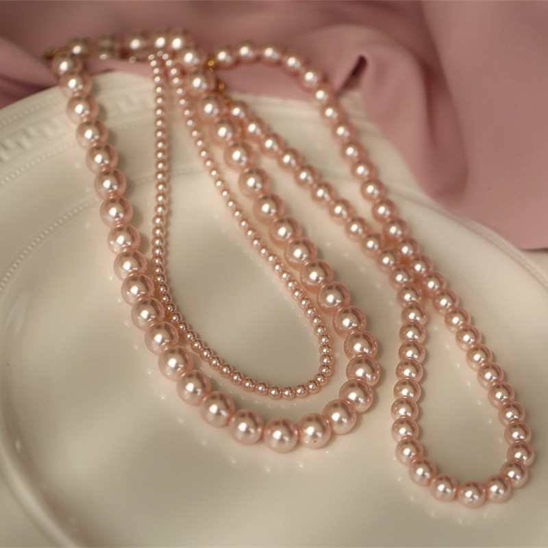桃子波波 回馈春日氛围感 施家珍珠樱花粉色项链锁骨轻奢女生礼物