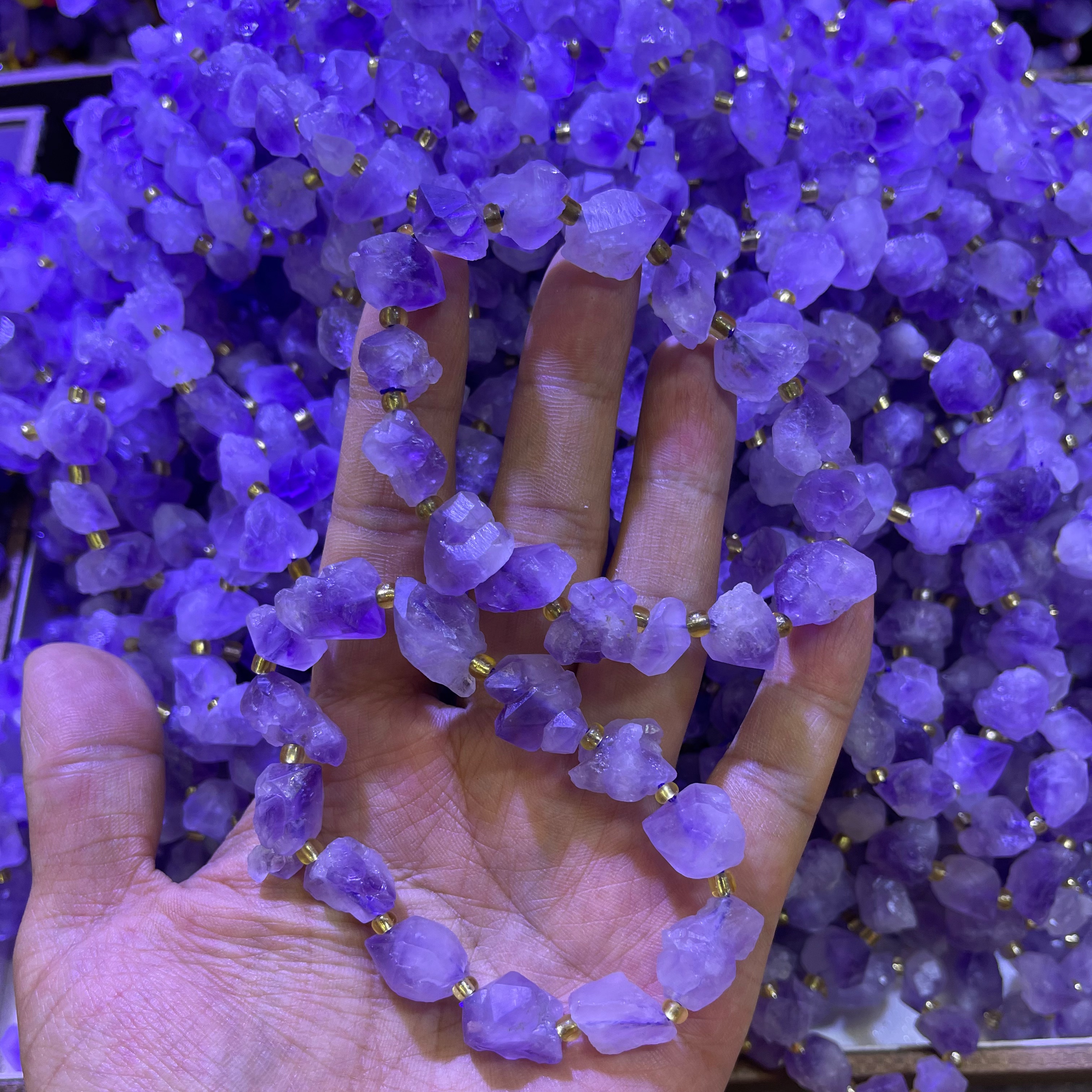 A天然紫水晶族原石手串6元一条（店铺）
