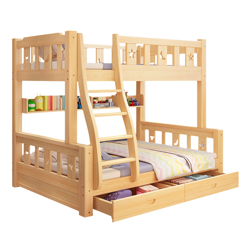 上下床双层床全实木高低床两层儿童床多功能子母床大人上下铺木床