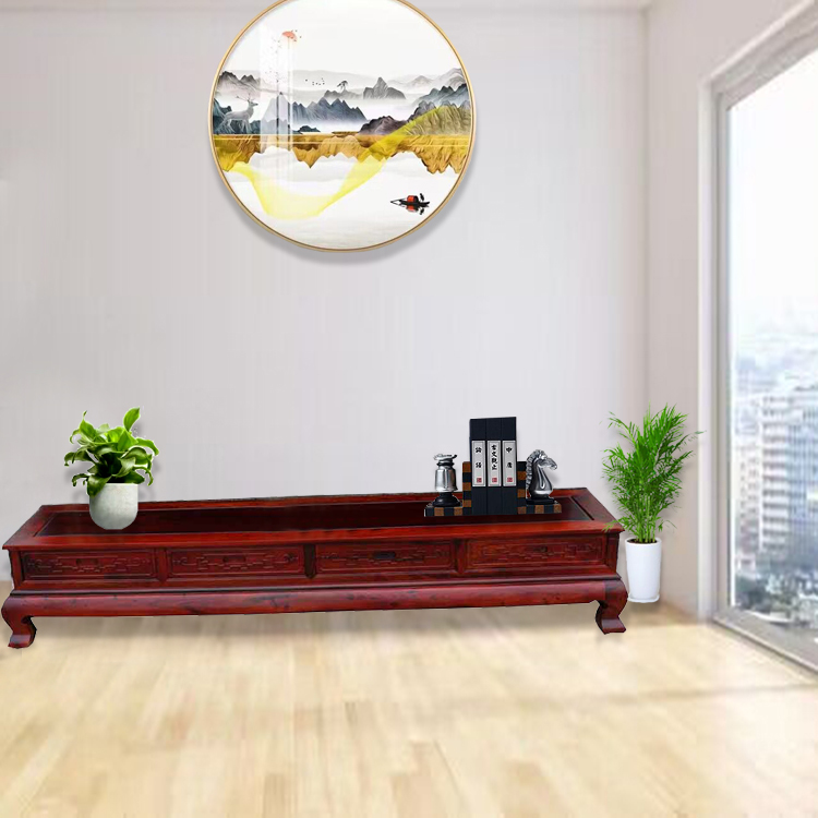 红木家具老挝大红酸枝木电视柜交趾黄檀实木中式客厅卧室地柜榫卯